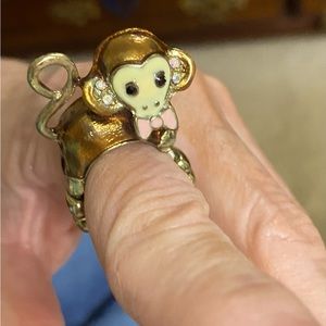 Cute Little Adjustable Monkey Ring